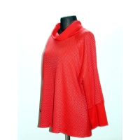 Tunika TRAPEZOWA dla puszystej - plaster miodu czerwona